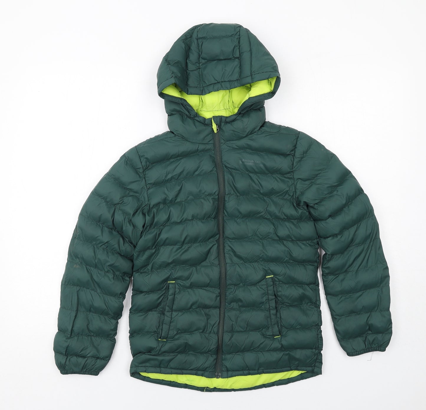 Mountain Warehouse Boys Green Quilted Jacket Size 9-10 Years Zip