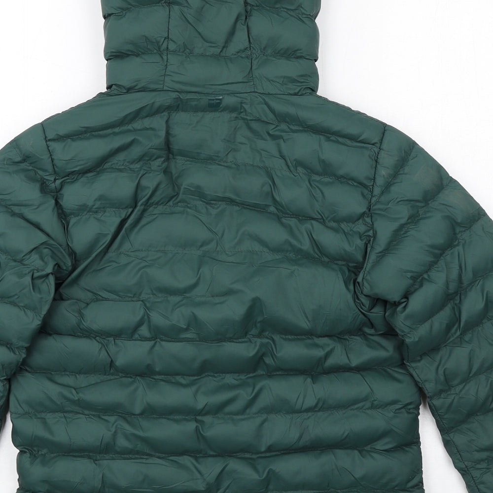 Mountain Warehouse Boys Green Quilted Jacket Size 9-10 Years Zip