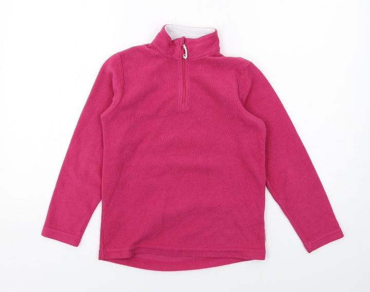 Quechua Girls Pink Polyester Pullover Sweatshirt Size 10 Years Zip