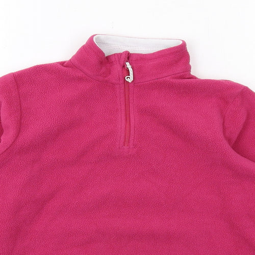Quechua Girls Pink Polyester Pullover Sweatshirt Size 10 Years Zip