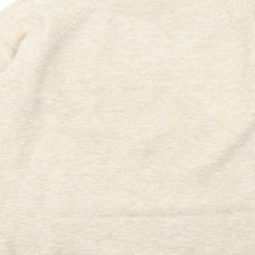 New Look Womens Beige Round Neck Acrylic Pullover Jumper Size S