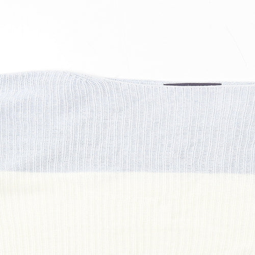 Marks and Spencer Womens Blue Boat Neck Cotton Pullover Jumper Size M
