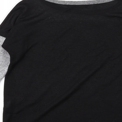 Oasis Womens Grey Round Neck Polyester Pullover Jumper Size XS