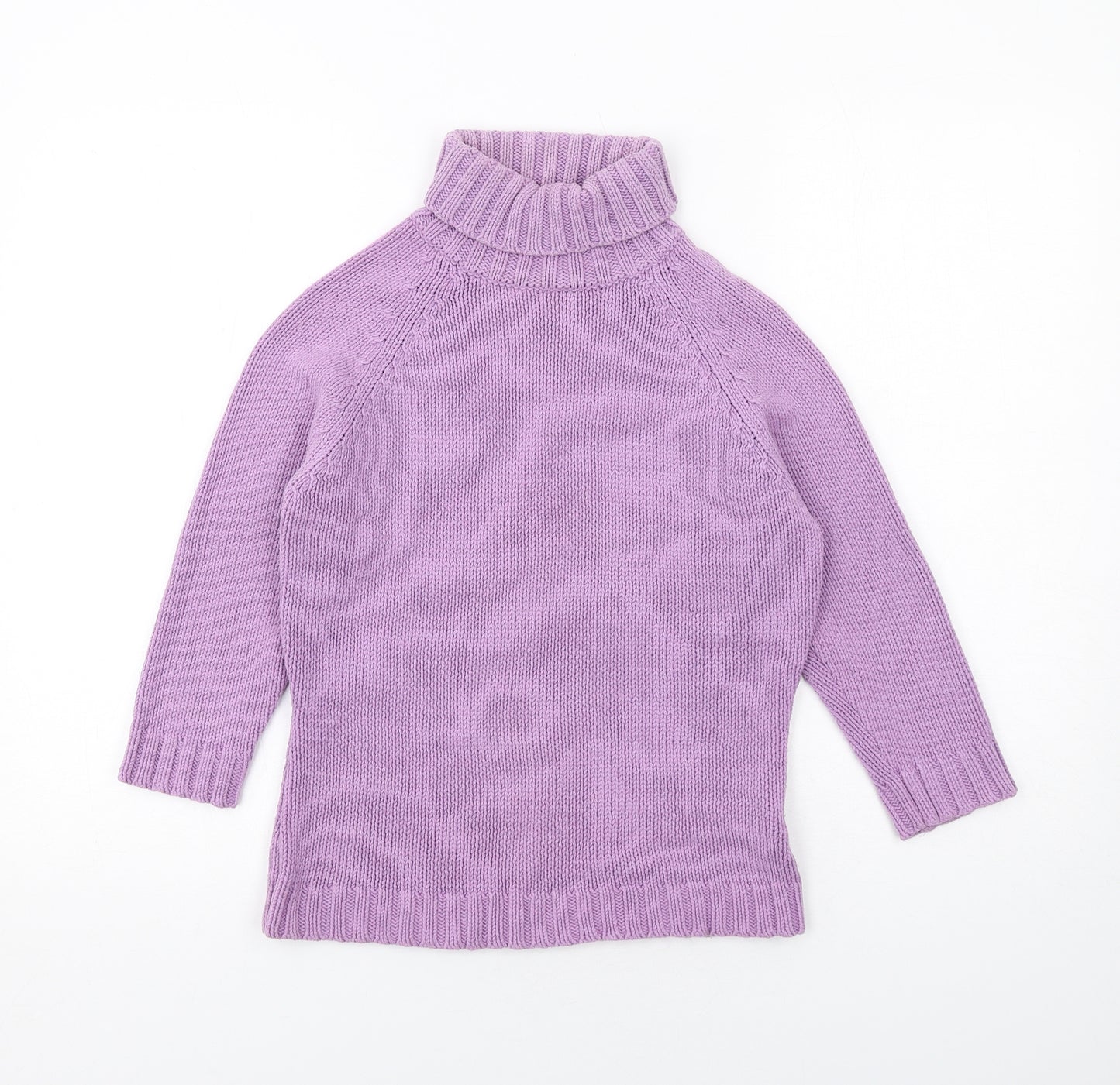 Gap Womens Purple Roll Neck Cotton Pullover Jumper Size M
