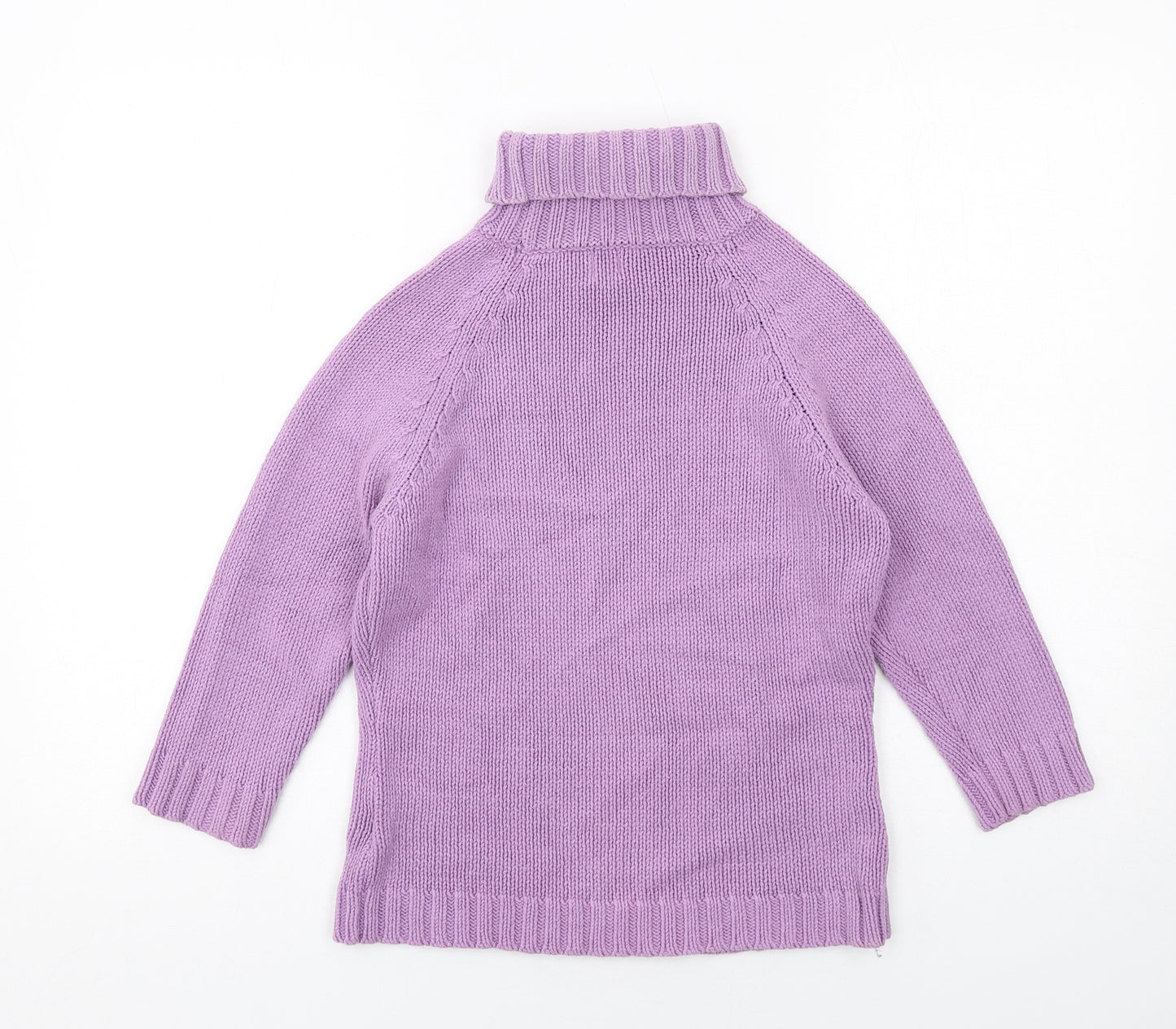 Gap Womens Purple Roll Neck Cotton Pullover Jumper Size M