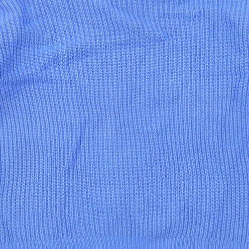 John Lewis Womens Blue Round Neck Nylon Pullover Jumper Size 8