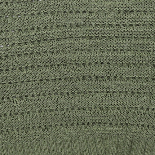 New Look Womens Green Round Neck Acrylic Pullover Jumper Size M