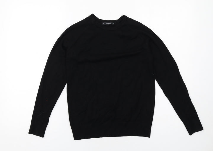 Dunnes Stores Womens Black Round Neck Viscose Pullover Jumper Size M