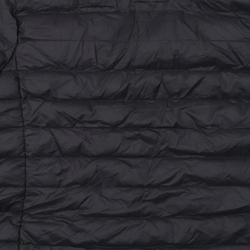 Marks and Spencer Womens Black Quilted Jacket Size 14 Zip
