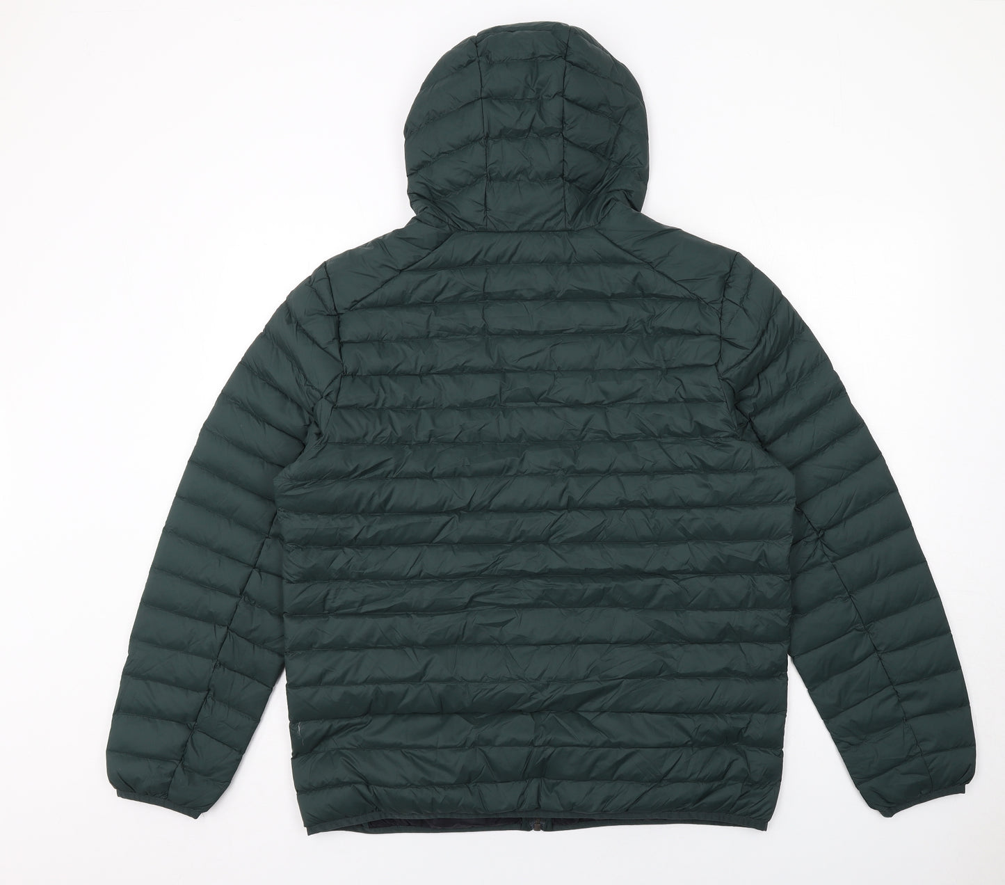 Marks and Spencer Mens Green Quilted Jacket Size L Zip