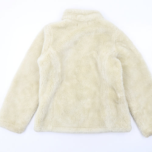 BHS Womens Ivory Jacket Size 12 Zip - Teddy Jacket