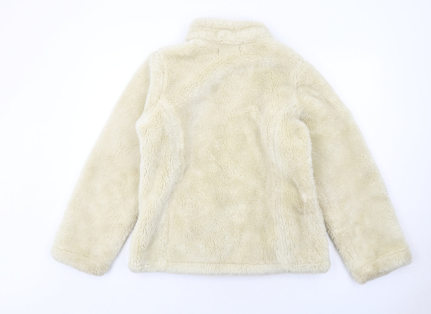 BHS Womens Ivory Jacket Size 12 Zip - Teddy Jacket
