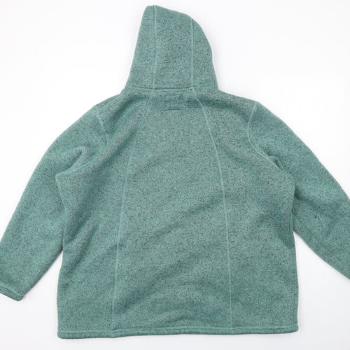 Cotton Traders Womens Green Jacket Size 24 Zip