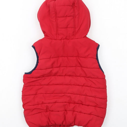 Blue Zoo Boys Red Gilet Jacket Size 4-5 Years Zip