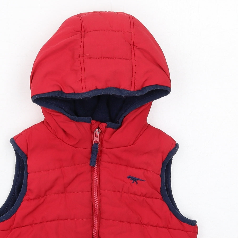 Blue Zoo Boys Red Gilet Jacket Size 4-5 Years Zip