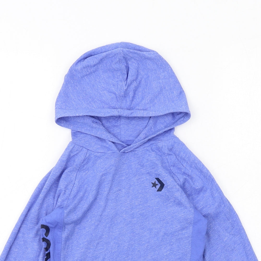 Converse Boys Blue Cotton Pullover Hoodie Size 6 Years Pullover