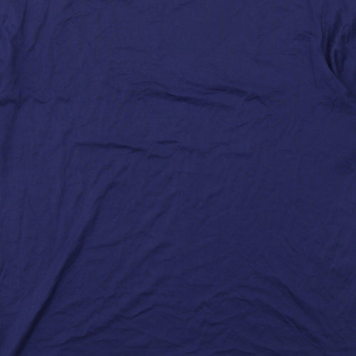 Lacoste Mens Blue Cotton T-Shirt Size L Round Neck - Fairplay Lacoste