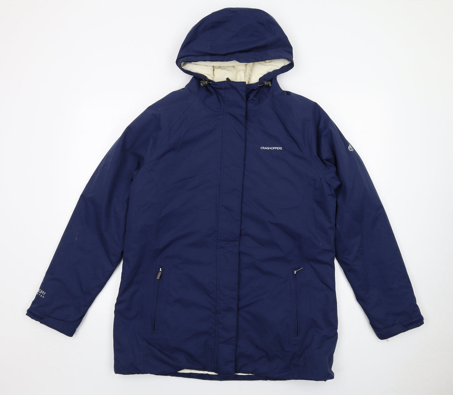 Craghoppers Womens Blue Windbreaker Jacket Size 14 Zip