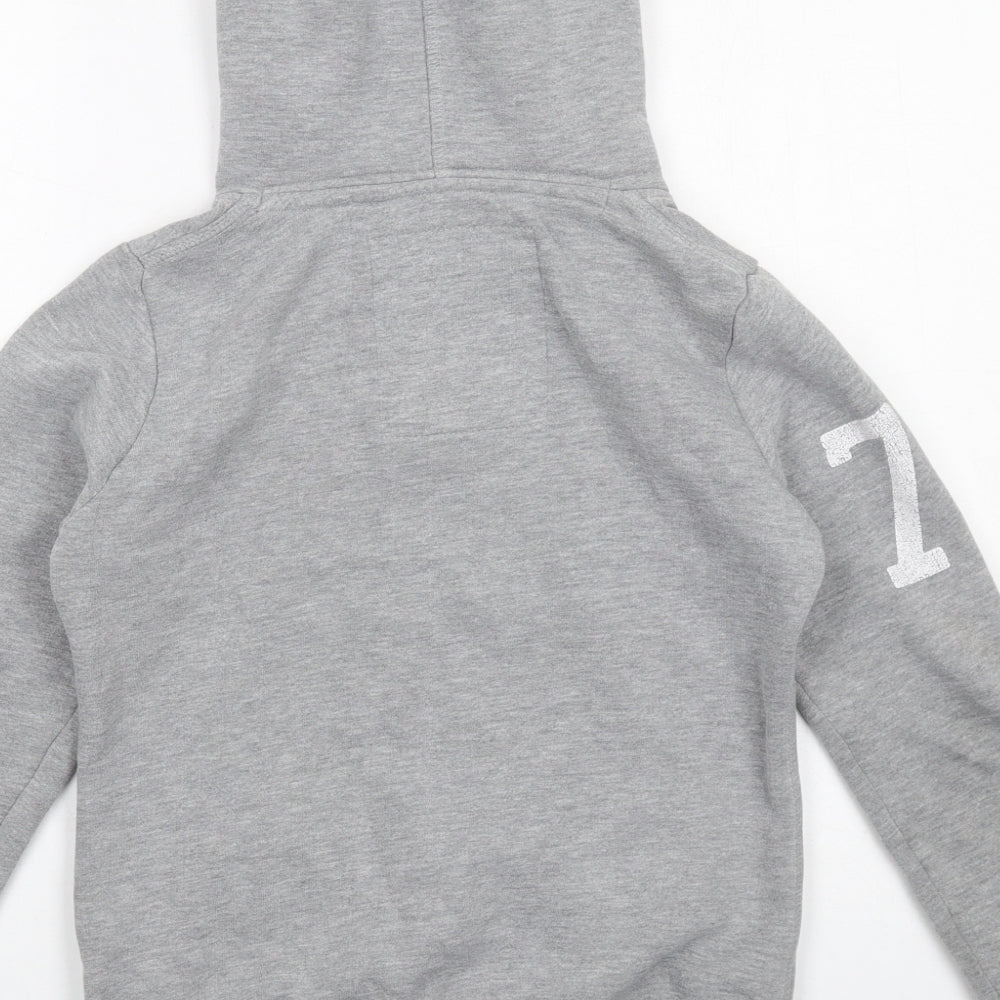 Superdry Womens Grey Cotton Pullover Hoodie Size S Pullover