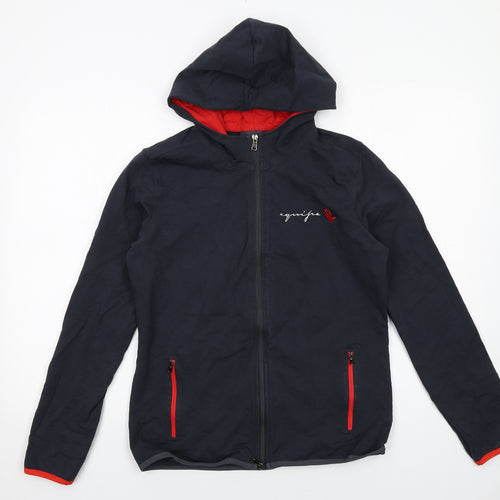 Equifax Womens Black Cotton Jacket Size L Zip