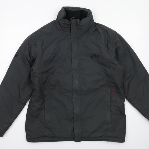 North Ridge Mens Grey Windbreaker Jacket Size L Zip