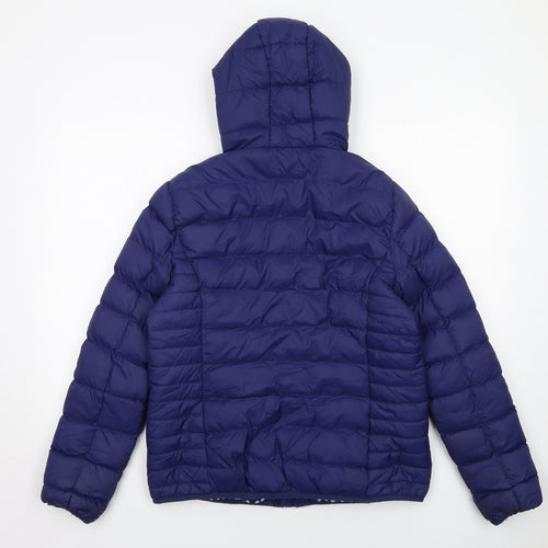 Crew Clothing Womens Blue Quilted Jacket Size 12 Zip
