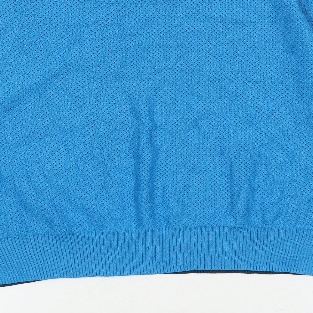 gorman Womens Blue Round Neck Cotton Pullover Jumper Size S - Colourblock