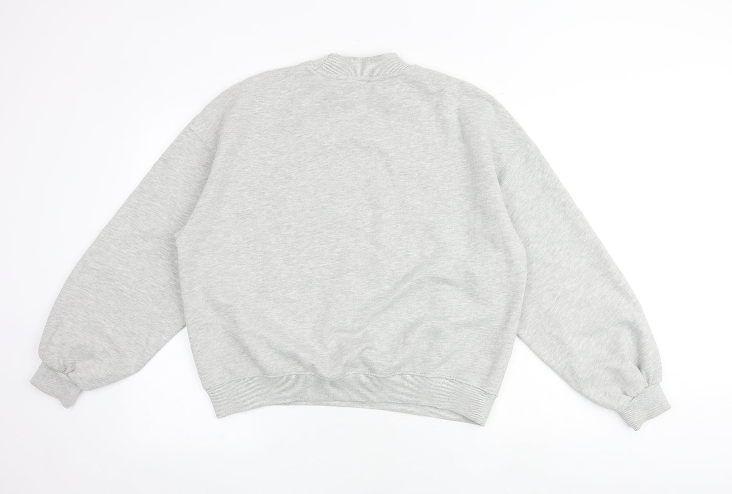 Bershka Womens Grey Cotton Pullover Sweatshirt Size M Pullover - Montana