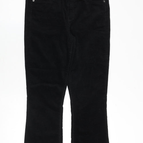 Gap Womens Black Cotton Trousers Size 29 in Regular Zip
