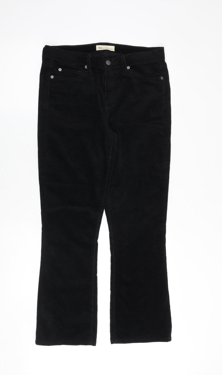 Gap Womens Black Cotton Trousers Size 29 in Regular Zip