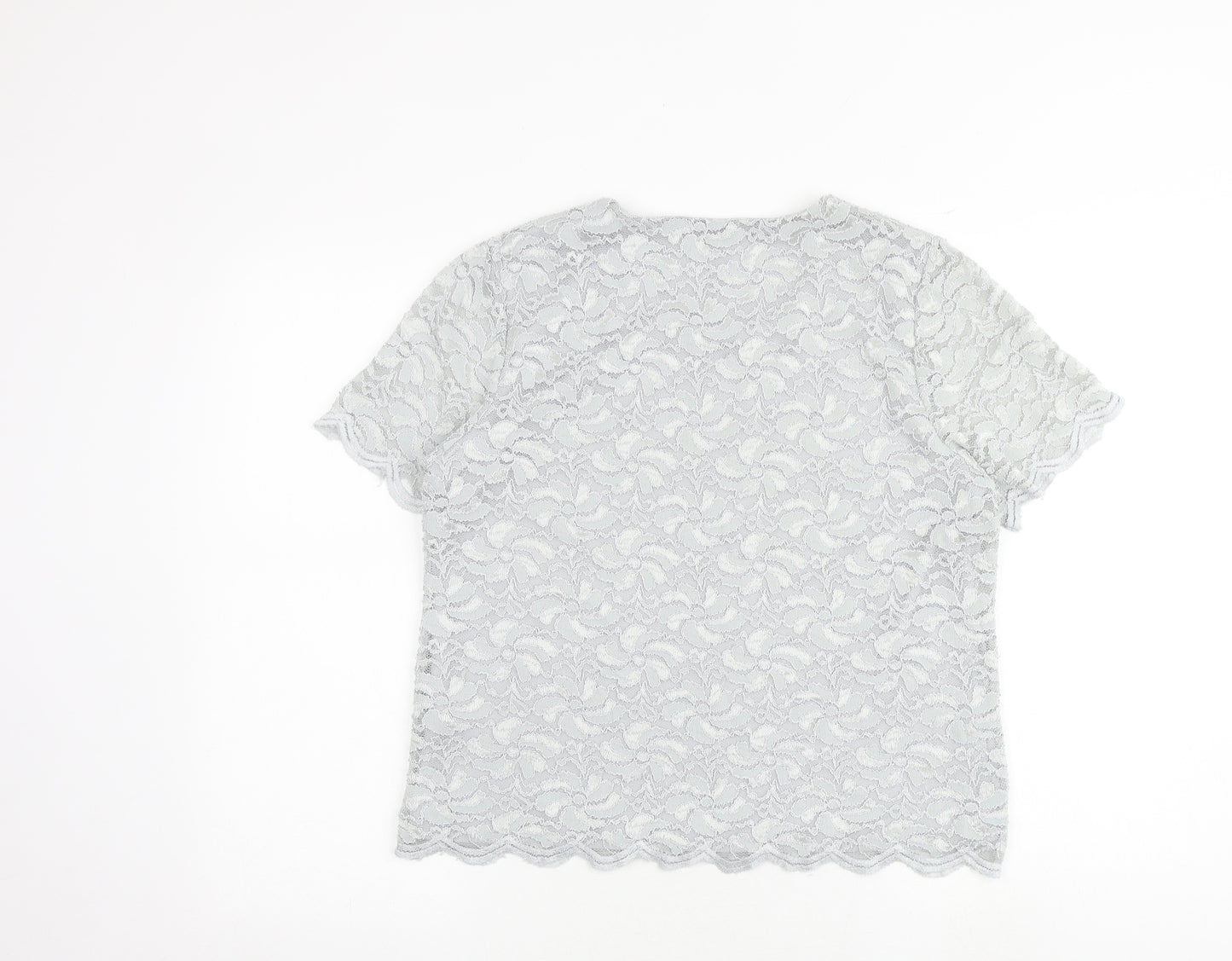 Eastex Womens Grey Polyamide Basic T-Shirt Size 12 Round Neck