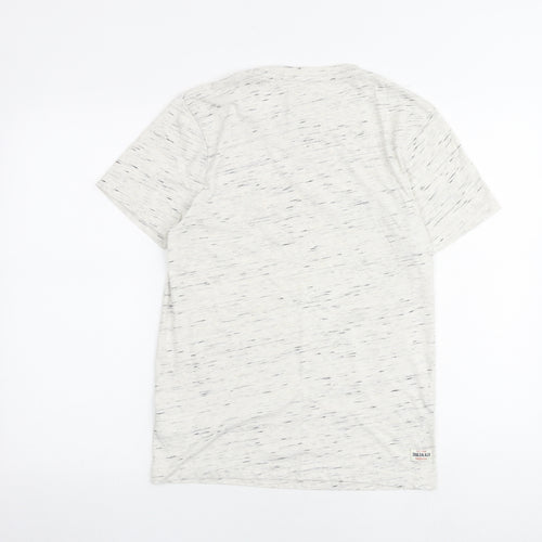 SoulCal&Co Mens Grey Cotton T-Shirt Size S Round Neck