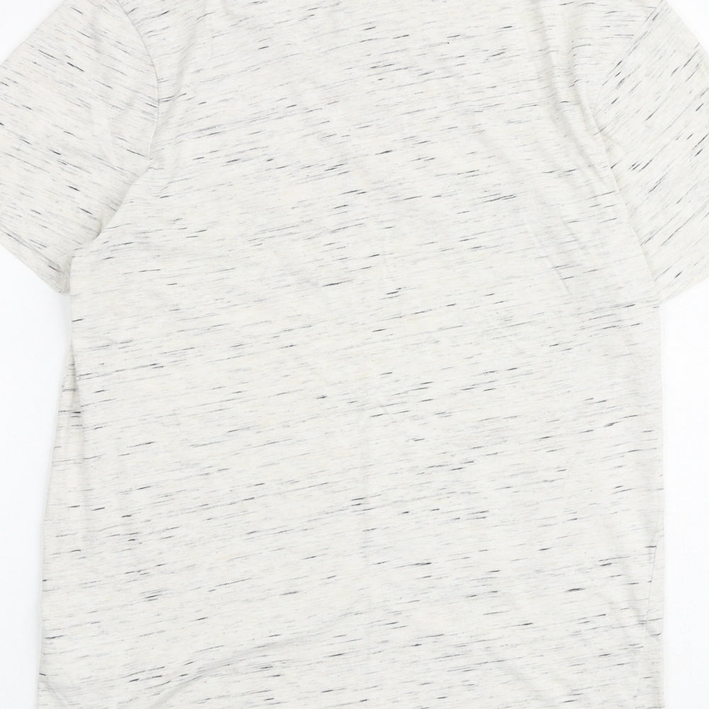 SoulCal&Co Mens Grey Cotton T-Shirt Size S Round Neck