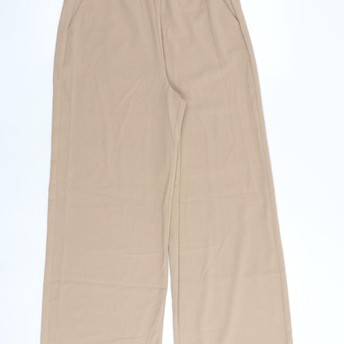 H&M Girls Beige Polyester Jogger Trousers Size 14-15 Years Regular Drawstring
