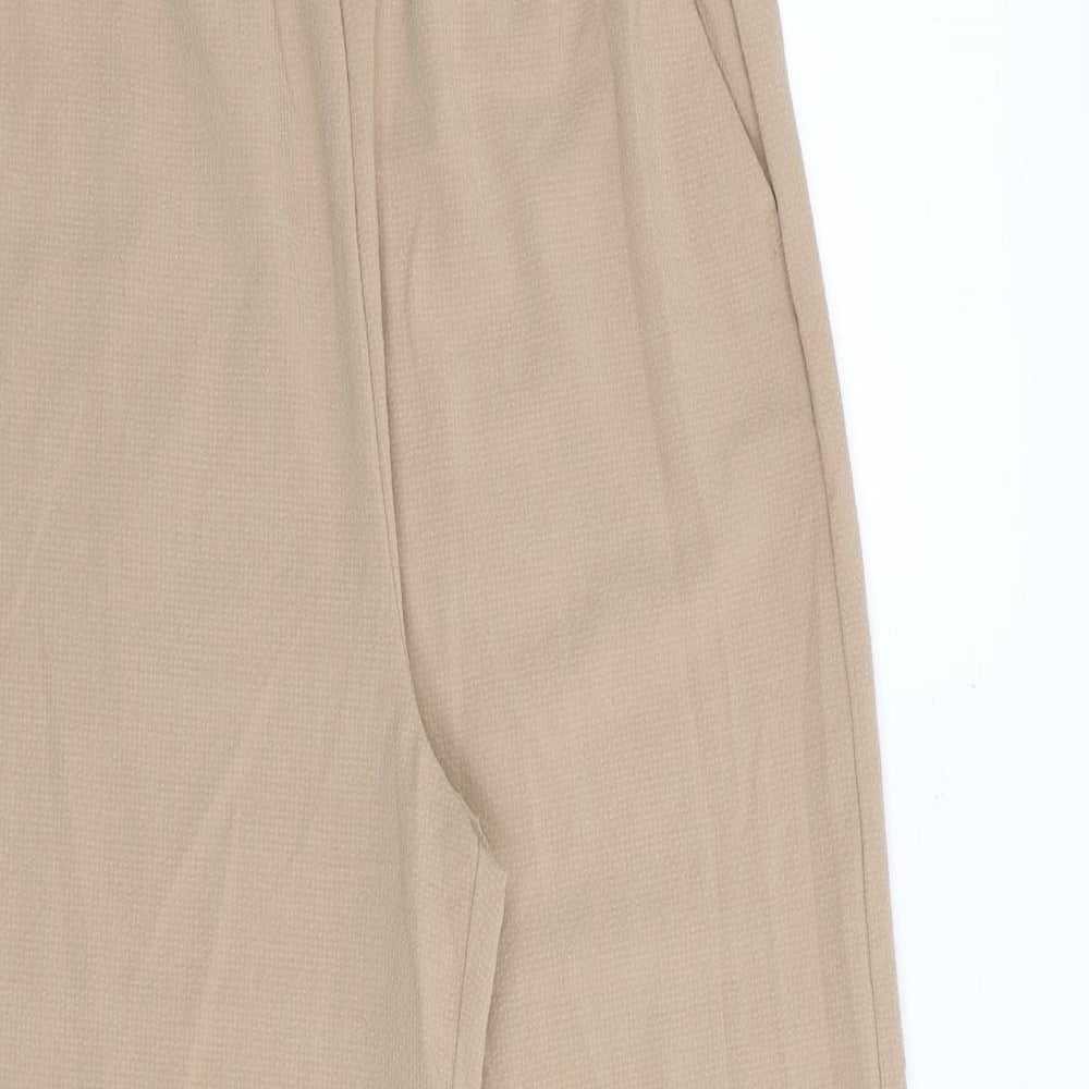 H&M Girls Beige Polyester Jogger Trousers Size 14-15 Years Regular Drawstring