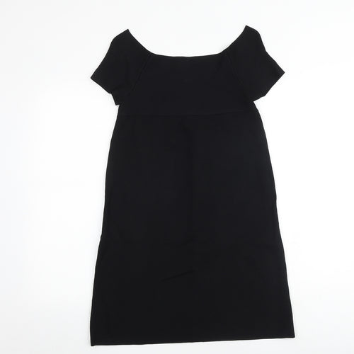 Zara Womens Black Viscose A-Line Size S Round Neck Pullover