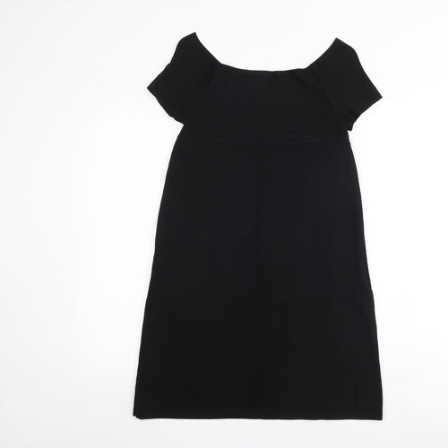 Zara Womens Black Viscose A-Line Size S Round Neck Pullover