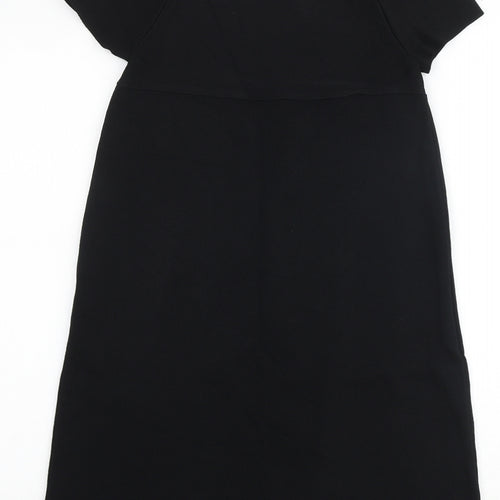 Zara Womens Black Viscose A-Line Size S Round Neck Pullover