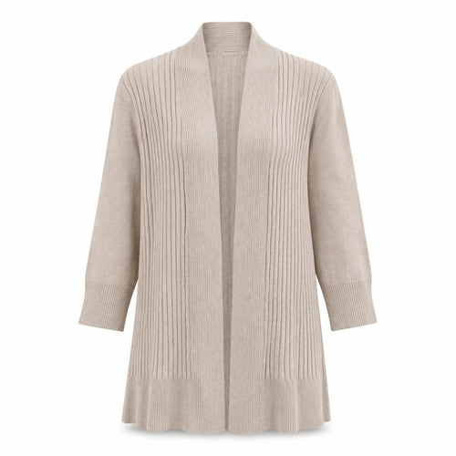 M&Co Womens Brown V-Neck Acrylic Cardigan Jumper Size 12