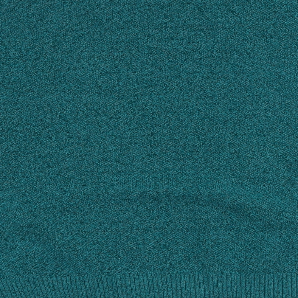 Marks and Spencer Womens Green Mock Neck Polyester Pullover Jumper Size L