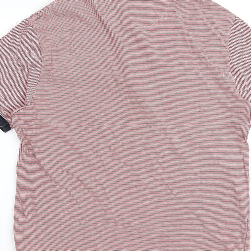 Marks and Spencer Mens Multicoloured Striped 100% Cotton Polo Size S Collared Button