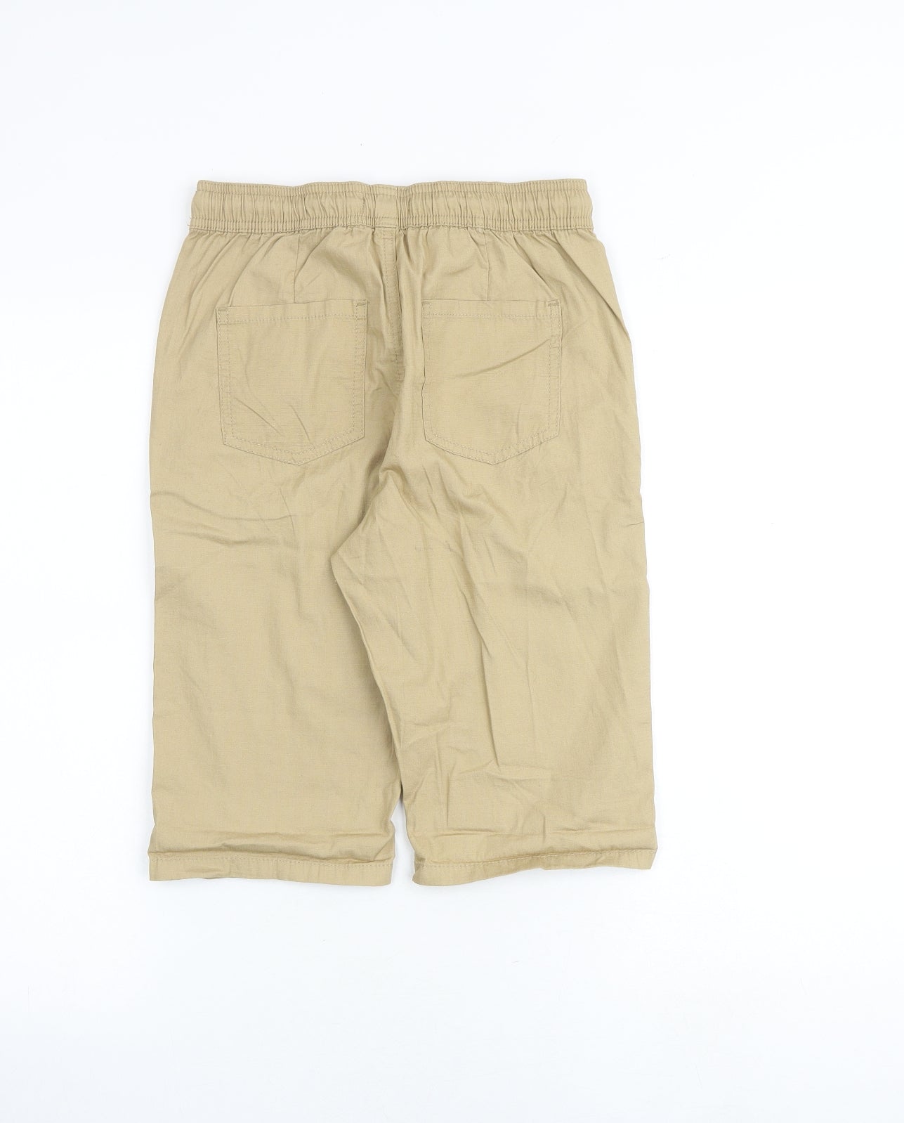 Blue Zoo Boys Beige Polyester Bermuda Shorts Size 12 Years Regular Drawstring