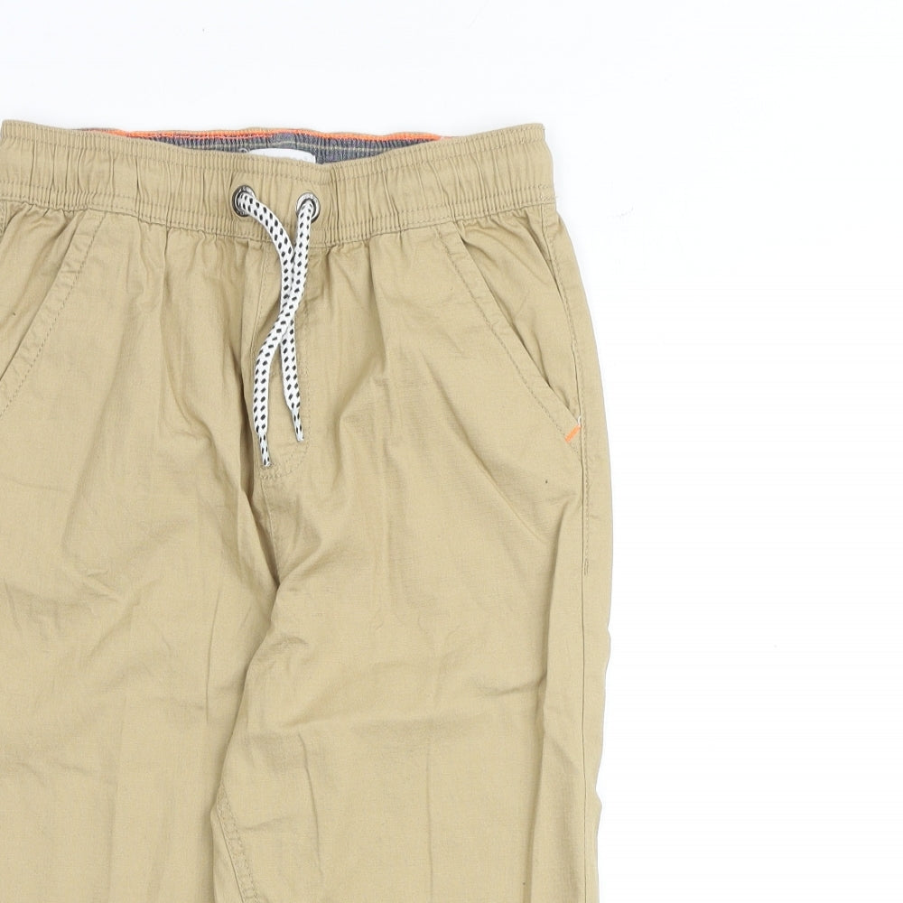 Blue Zoo Boys Beige Polyester Bermuda Shorts Size 12 Years Regular Drawstring