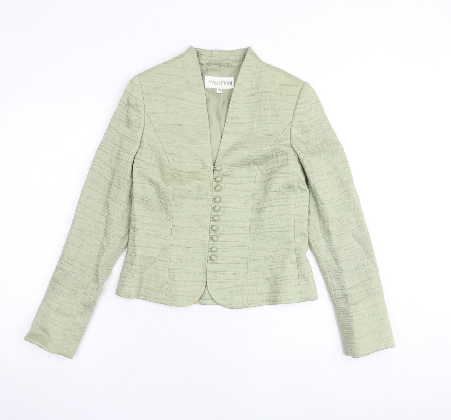 Phase Eight Womens Green Jacket Size 10 Button