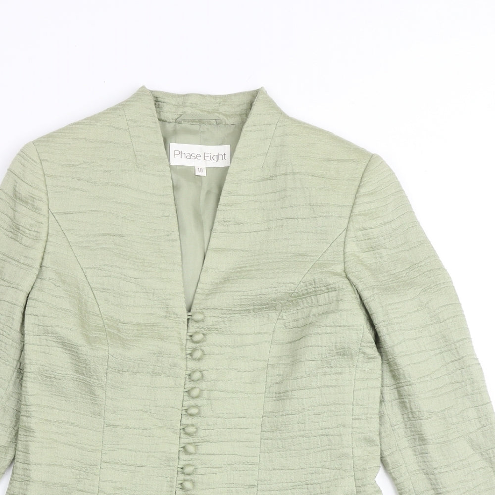 Phase Eight Womens Green Jacket Size 10 Button