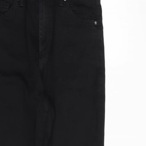 Topshop Womens Black Cotton Skinny Jeans Size 30 in Regular Zip