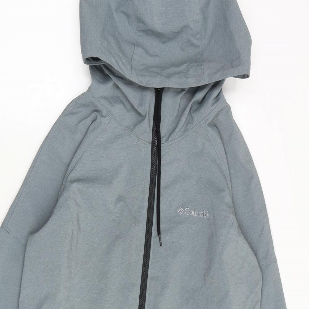 Columbia Womens Grey Windbreaker Jacket Size M Zip