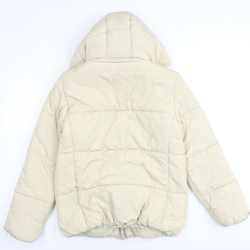 Marks and Spencer Womens Ivory Puffer Jacket Jacket Size 10 Zip
