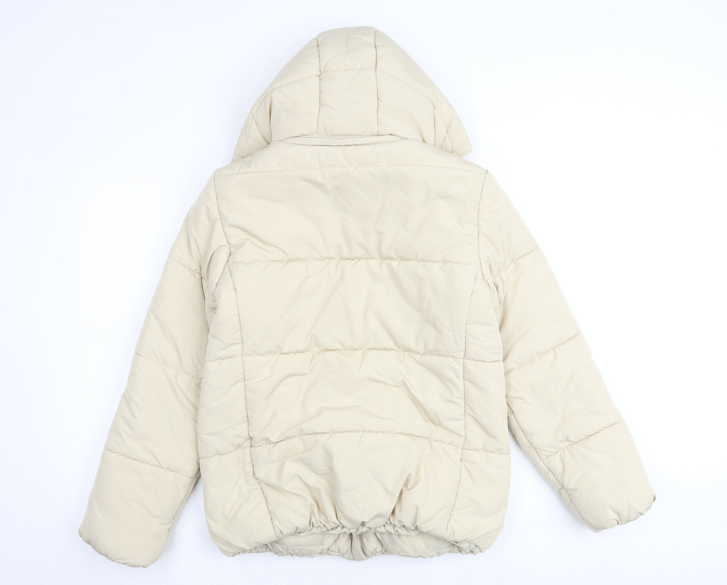 Marks and Spencer Womens Ivory Puffer Jacket Jacket Size 10 Zip