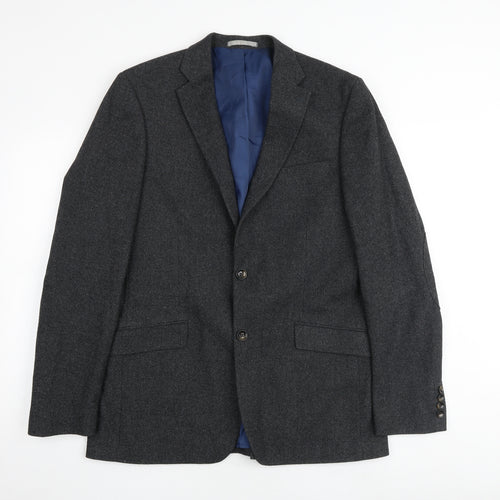 Marks and Spencer Mens Grey Polyester Jacket Suit Jacket Size 40 Regular